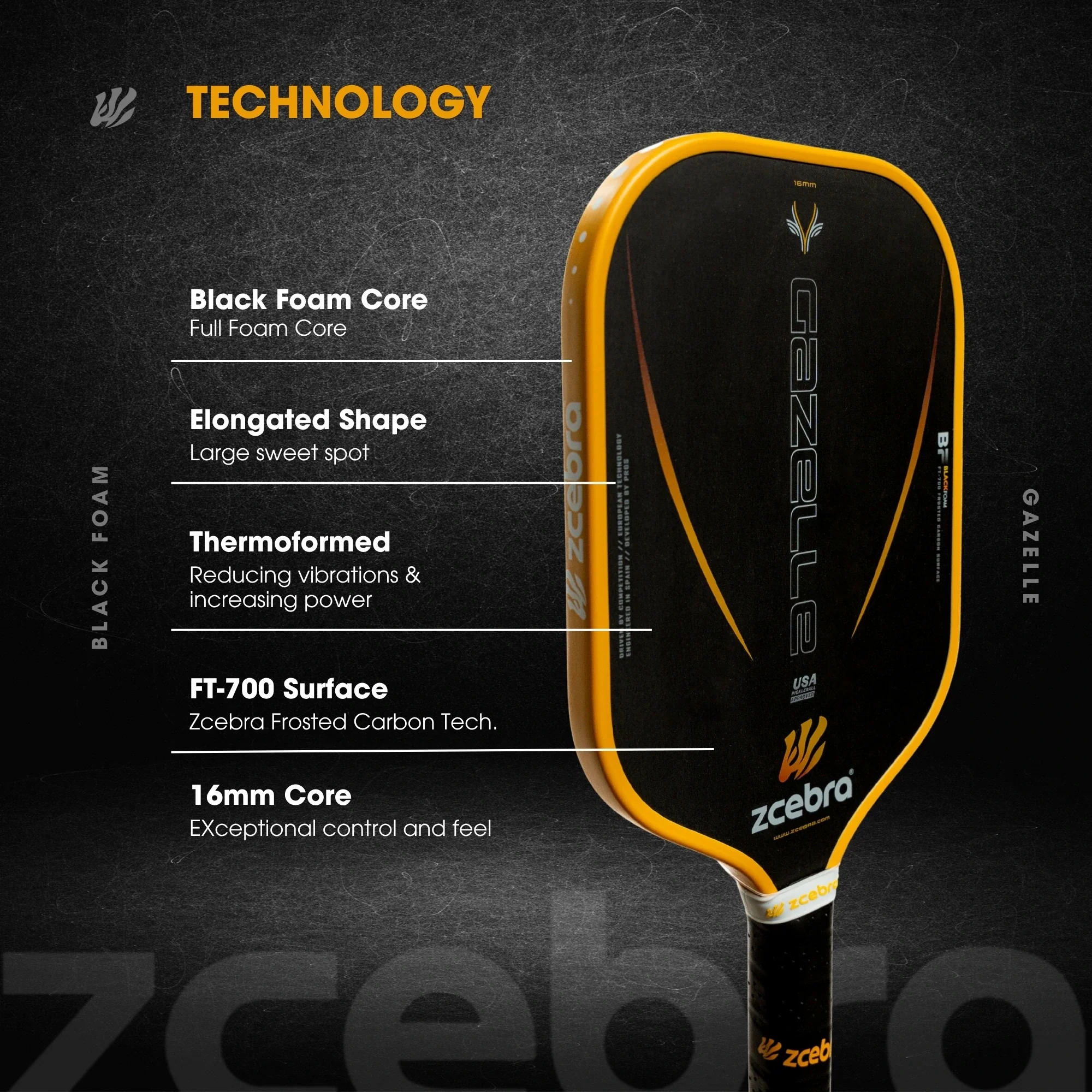 ZCEBRA Gazelle - Black Foam Core - Imagen 3